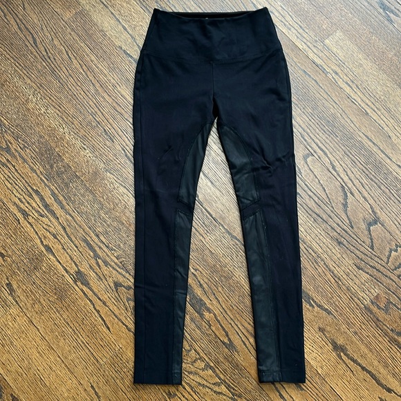 Lysse women’s Ponte Equestrian With Vegan Leather Patches - black - size small - Picture 1 of 5